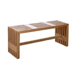 Panca in legno da esterno Modello CUBE Verniciata Miele - Dimensioni 110 x 33 x 45 h. cm - foto 2