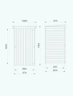 Armadio da Esterno in Legno Impregnato 97 x 90 x 178 cm - foto 3