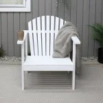 Poltrona da giardino in legno Modello MADISON 69 x 72 x 39/79 h. cm - Verniciato Bianco - foto 2