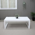 Tavolino in Legno da Esterno Modello MADISON 120 x 60 x 44 h. cm - Verniciato Bianco-89933