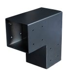 Connettore a 2 vie in Acciaio Zincato Nero per listelli 12 x 12 cm-90116