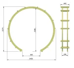 Onlywood Pergola ingresso MOONGATE 227 x 30 x 245 h cm - foto 8