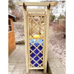 Onlywood Tettoia copribidoni HASLOK 150 x 60 x 186 h cm in Legno Trattato - RACCOLTA DIFFERENZIATA-90474