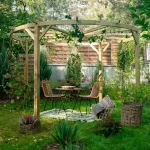 Onlywood Pergola Gazebo CIRCOLO diametro 300 x 220 h cm - Con travetti continui - foto 2