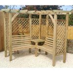 Onlywood Pergola ad Arco angolare MILTON 193 x 193 x 185 h cm - Con Panche-90426