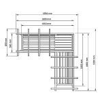 Onlywood Pergola ad Arco angolare MILTON 193 x 193 x 185 h cm - Con Panche-90424