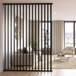 Onlywood Pareti Divisorie per Interni in Legno Nere - Con Doghe girevoli a 360°-90667