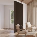 Onlywood Pareti Divisorie per Interni in Legno Noce Fumo - Con Doghe girevoli a 360°-90657