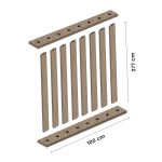 Onlywood Pareti Divisorie per Interni in Legno Rovere Naturale - Con Doghe girevoli a 360°-90640