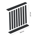 Onlywood Pareti Divisorie per Interni in Legno Nere - Con Doghe girevoli a 360°-90666