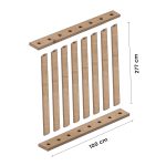 Onlywood Pareti Divisorie per Interni in Legno Rovere Pepe - Con Doghe girevoli a 360°-90648