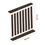 Onlywood Pareti Divisorie per Interni in Legno Noce Fumo - Con Doghe girevoli a 360°-90656