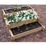 Onlywood Orto Rialzato legno CASCATA 3 Livelli in Pino Trattato 140 x 140 x 54 h. cm-0