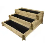 Onlywood Orto Rialzato legno CASCATA 3 Livelli in Pino Trattato 140 x 140 x 54 h. cm - foto 2