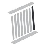 Singola Doga girevole Nera