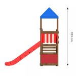 Parco Giochi in Legno di Larice LOGO TOWER Torre con Scivolo - Certificato EN 1176 Uso Pubblico-90794