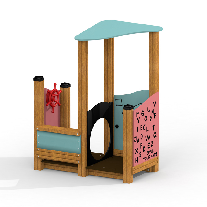 Parco Giochi in Legno di Larice THE LITTLE CAPTAIN - Certificato EN 1176 Uso Pubblico-0