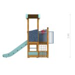 Parco Giochi in Legno di Larice PIXIE Torre con Scivolo - Certificato EN 1176 Uso Pubblico-90763