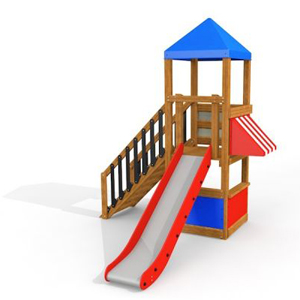 Parco giochi con scivolo