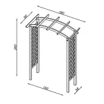Onlywood Pergola ad Arco in Legno Impregnato 180 x 90 x 260 h. cm - foto 2