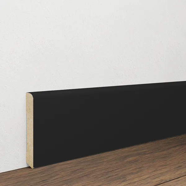Campione Battiscopa Mdf Nero Stondato - 70 x 10 mm-0