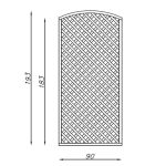 Onlywood Grigliato in Legno maglia stretta PRIVACY AD ARCO 90 X 183/193 h. cm-90930