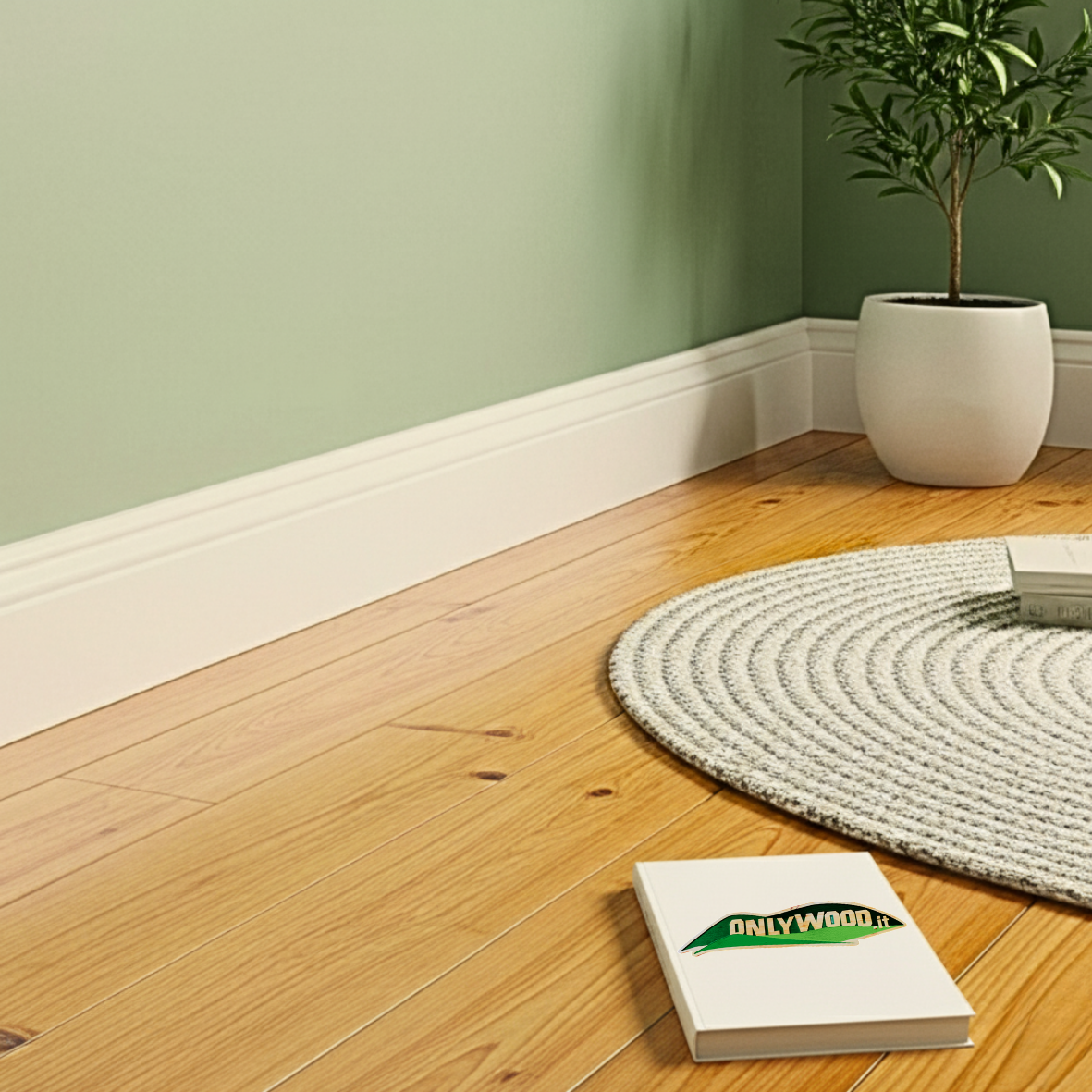 Battiscopa bianco 12 cm