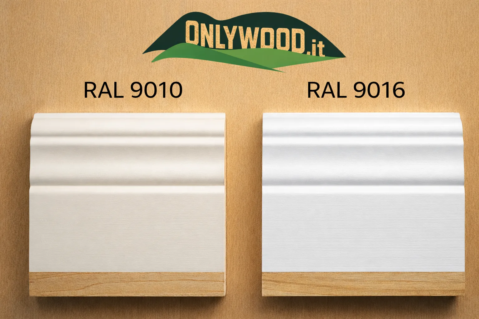 Scegliere battiscopa bianco RAL 9010 o 9016