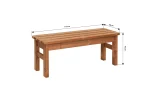 Onlywood Panchina da giardino in THERMOWOOD 110 x 40 cm - foto 4