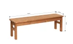 Onlywood Panchina da giardino in THERMOWOOD 145 x 40 cm - foto 4