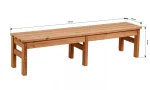 Onlywood Panchina da giardino in THERMOWOOD 178 x 40 cm - foto 2