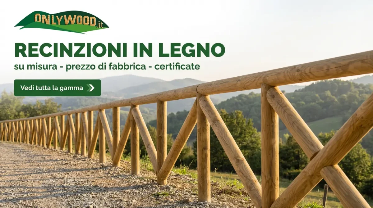 Recinzioni in legno su misura a croce