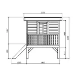 Casetta in legno per bambini PALAFITTA 180 x 190 cm - immagine 3