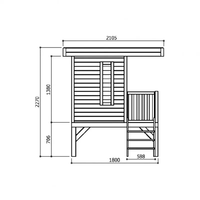 Casetta in legno per bambini PALAFITTA 180 x 190 cm - immagine 4