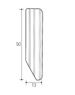 Onlywood Battiscopa Legno BIANCO Laccato RAL 9003 – 50 x 13 mm – Asta da 2,4 Metri - foto 2