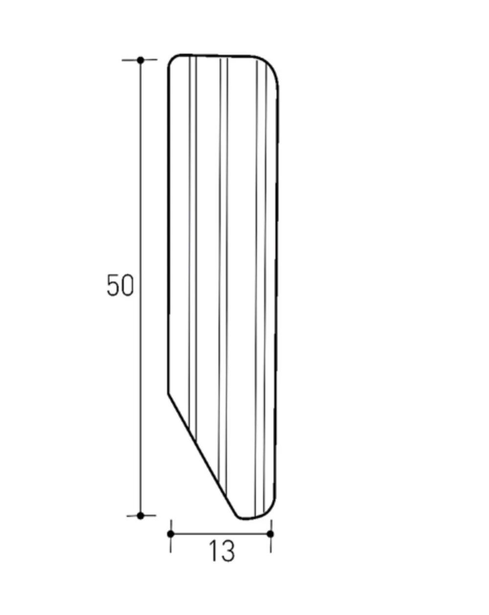CAMPIONE – Battiscopa Legno BIANCO Promo – 50 x 13 mm