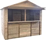 Onlywood Chiosco per Mercatino Bar in legno trattato MARK2 257x180 cm sp.12 mm - foto 2