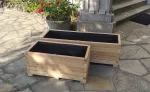 Onlywood Fioriera in legno LINEA PROFESIONALE in CASTAGNO 40x150x40 h cm - foto 3