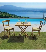 Tavolo VULCANO pieghevole in teak 80x80 cm - foto 1