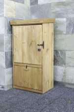 Onlywood Cassetta WOOLOCKER per pacchi scarpiera 67x44x124 h cm Legno per esterno - foto 3