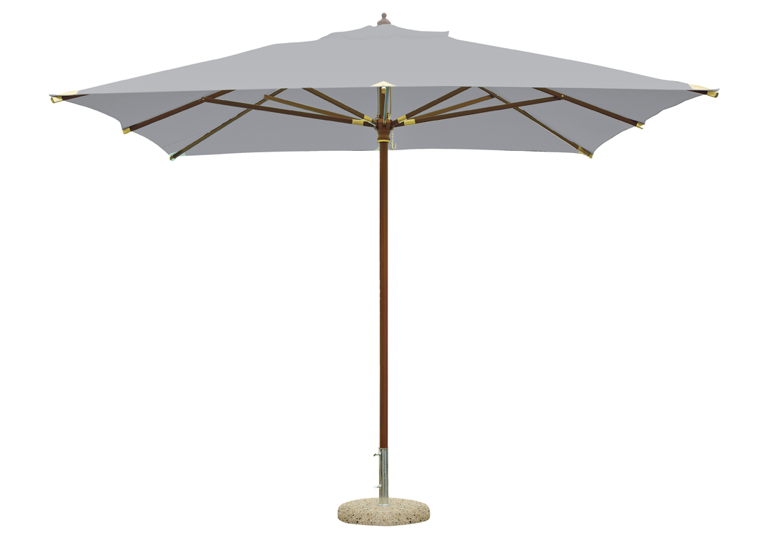 E4008G_1_moia-spa_prod Ombrellone 3X3 Legno Extra Poliestere Grigio - immagine 1