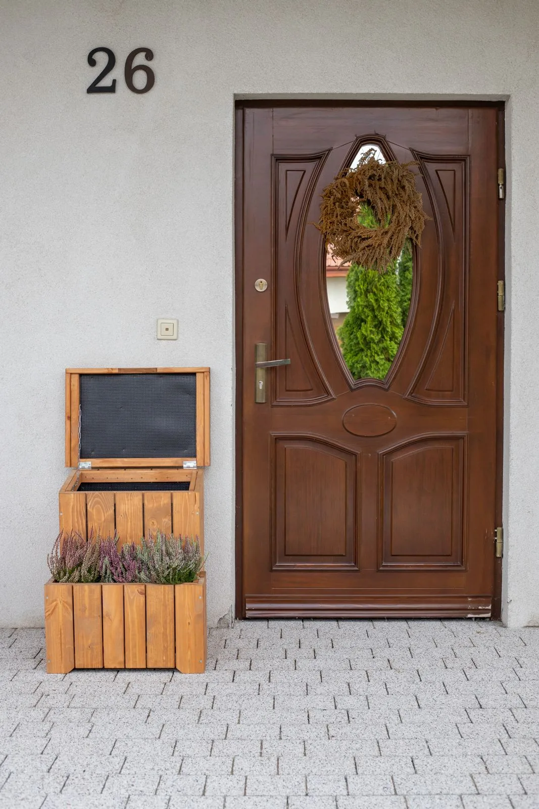 Onlywood Cassetta+fioriera WOODLOCKER per pacchi corriere 70x56x50 h cm Legno chiaro - immagine 3