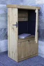 Onlywood Cassetta WOOLOCKER per pacchi scarpiera 67x44x124 h cm Legno per esterno - foto 7