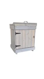 Onlywood Cassetta WOODLOCKER per pacchi corriere 83x68x53 h cm Legno sbiancato - foto 6