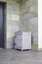 Onlywood Cassetta WOODLOCKER per pacchi corriere 83x68x53 h cm Legno sbiancato - foto 5