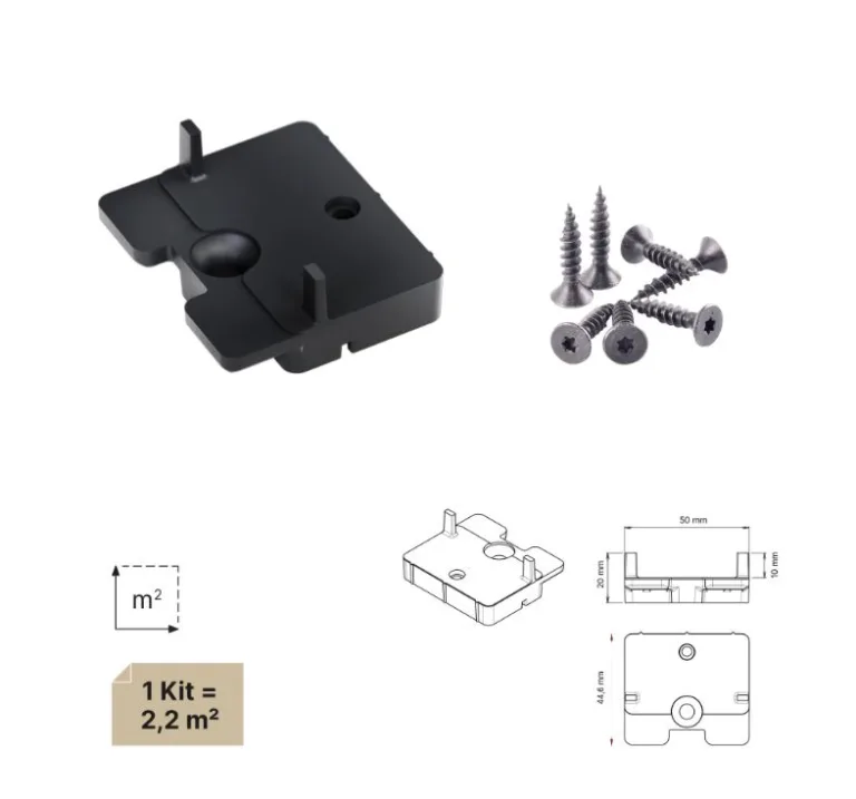 Mibafix – Clip fissaggio pavimento Onlywild x 2,2 Mq.