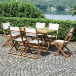 Tavolo CASTIGLIONE pieghevole in acacia 140x80 cm. - foto 2