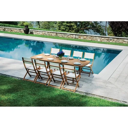 Tavolo DONORATICO in acacia allungabile 180/240×90 cm.