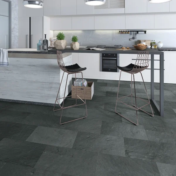 Rivestimento/Pavimento CERAMIN Antracite 40×120 – Posa facile