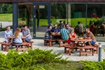 Onlywood Tavolo Picnic in Legno Noce ROTONDO Diametro 110 cm - 8 posti - foto 3